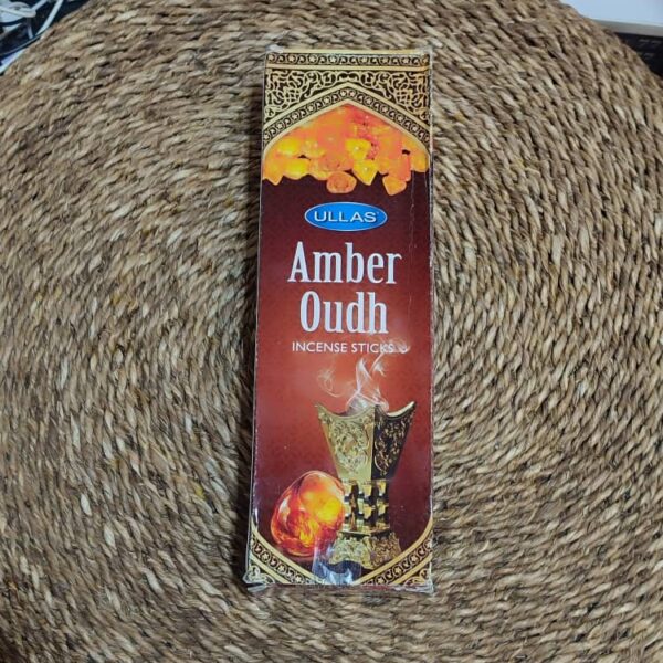 فروش عمده پک 12بسته‌ای عود شاخه‌ای امبر عود (Amber Oudh) برند اولاس (Ullas)