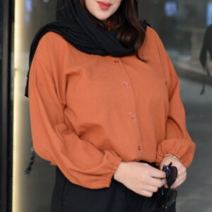 شومیز لینن رنانه نارنجی